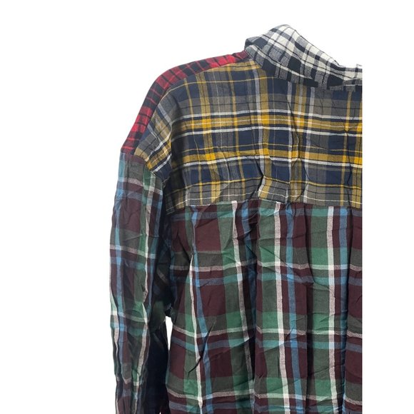 Live 4 Truth Patchwork Plaid Button-Up Shirt Multicolor Western Road Trip - Picture 11 of 11